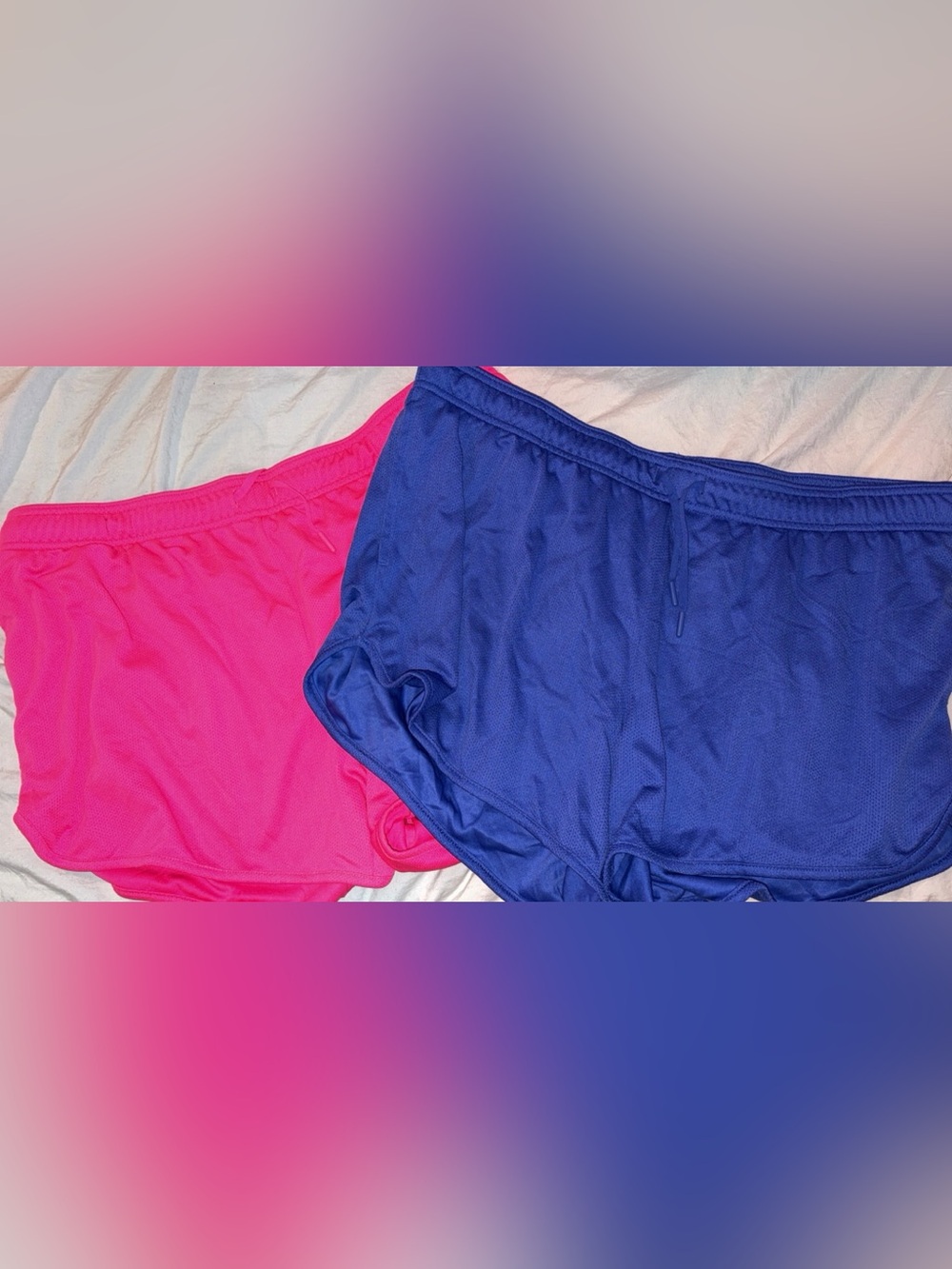 Bright Pink and Royal Blue Athletic Shorts Duo
